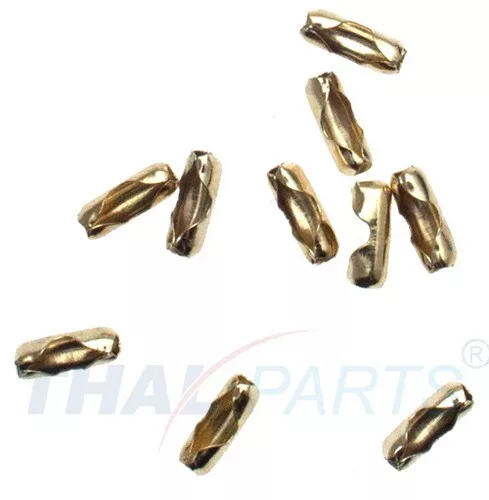 100 cierres de impresión para cadenas esféricas de 2,4 mm cadenas de bolas de oro