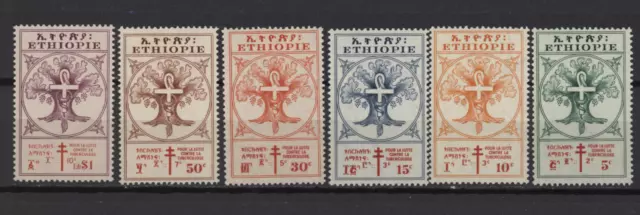 S46958 Ethiopie 1951 MNH Anti Tuberculose 6v