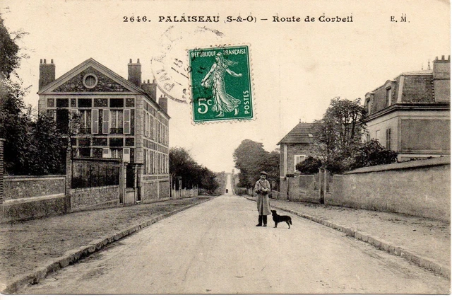 CPA Palaiseau (91 Essonne), Route de Corbeil, années 1910