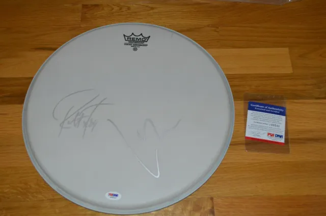 METALLICA ~ Lars Ulrich & Robert Trujillo Autographed 14" Drum Head with PSA COA