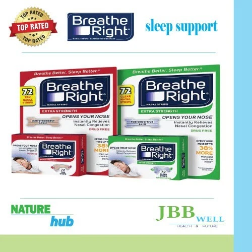 BREATHE RIGHT EXTRA Strength Nasal Strips, 72 Strips 32.99 PicClick