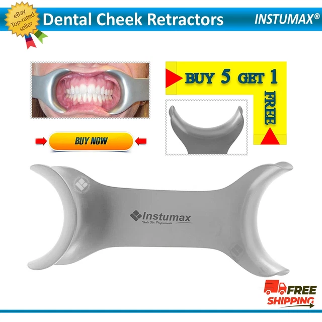 Cheek Retractor Dental Surgical Instruments Double-headed T-Shape Opener Silver