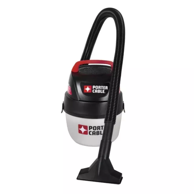 Porter Cable PCX18125P Wet Dry Vac 1.0 Gallon 1.5 Peak HP Poly Shop Vacuum