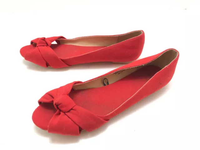 Damen Halbschuh Slipper Comfortschuh Rot Gr. 41 (UK 7)