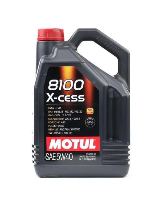 MOTUL 8100 X-CESS Motoröl 5W-40 Motorenöl 5 Liter PSA B71 2296 GM LL-B-025 MB