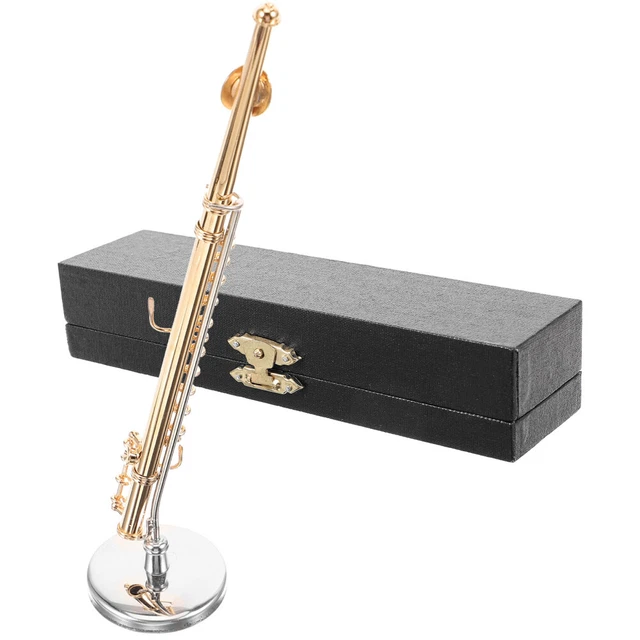 Miniatura Flauta de Cobre Instrumento Musical Modelo Mini Flauta Adorno Niños Fingir