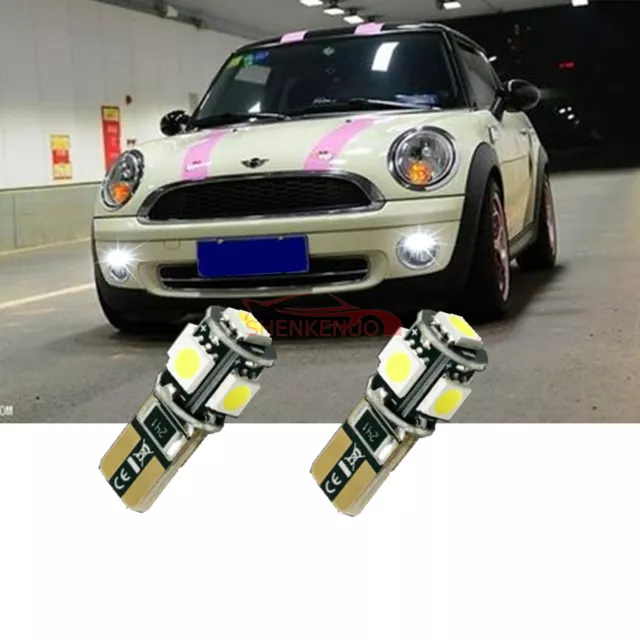 2x CANBUS ERROR FREE 5SMD LED XENON HID PURE WHITE W5W T10 501 SIDE LIGHT BULBS