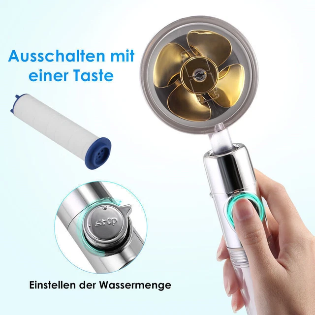 Doccone doccia ad alta pressione doccetta ruotato 360° risparmio acqua con filtro Wuxmppsvsvsv