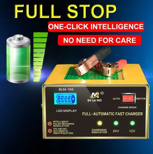 12V / 24V Chargeur intelligent chargeur de batterie voiture Portable Réparation