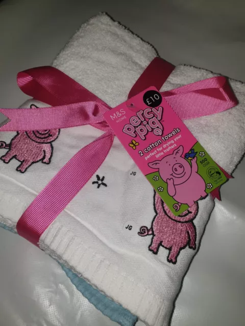 https://www.picclickimg.com/yLIAAOSwZb5ka85B/MS-2-Pack-Percy-Pig-Towels-Pure-Cotton.webp