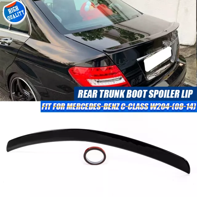 Amg Style Rear Trunk Boot Spoiler For Mercedes C Class W204 2008-14 Gloss Black