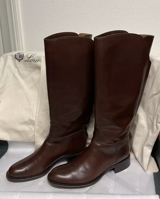 LORO PIANA Wellington Classic Riding Boots, Brown Size 36 $2,450. MINT! 2