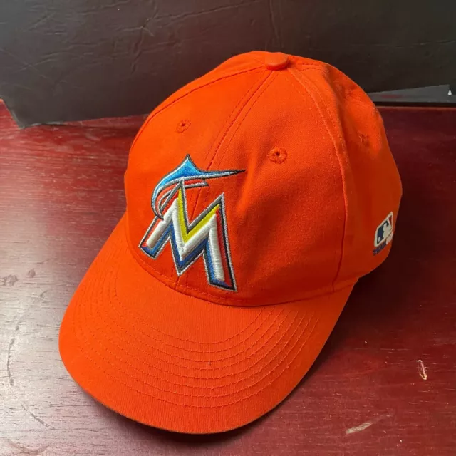 OC Sports Miami Marlins Hat Adjustable Florida MLB Youth Kid Orange Cap Baseball