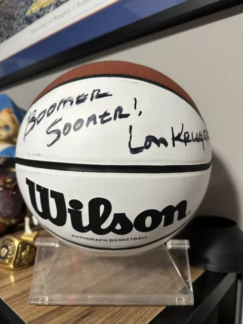 Lon Kruger Signed Basketball Oklahoma Sooners Hall of Fame NBA Illinois Hawks