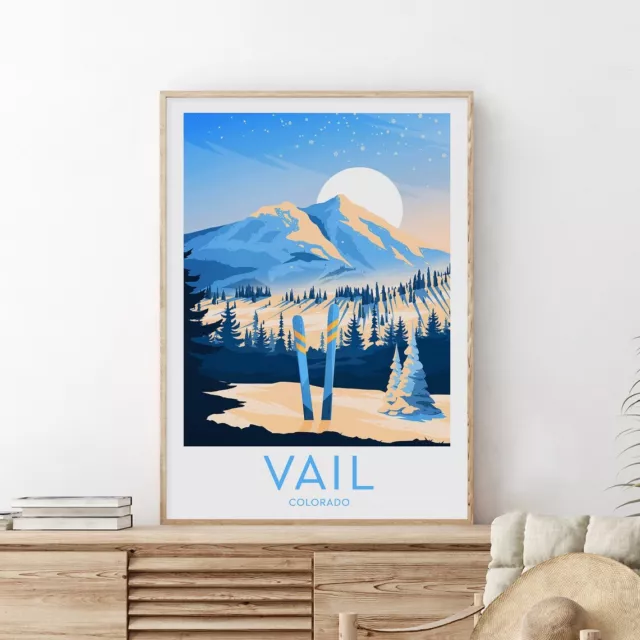 Colorado, Vail Traditional Travel poster Choose your Size