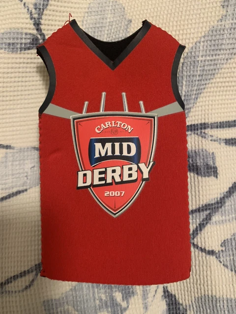West Coast Eagles Carlton mid derby 2007 stubbie cooler Chris Judd  AFL Beers