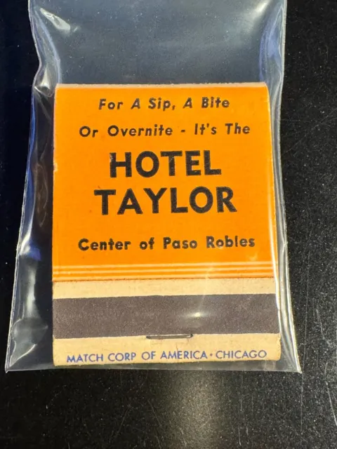 Matchbook - Hotel Taylor -  California Tavern Assoc - Los Angeles, Ca- Unstruck!