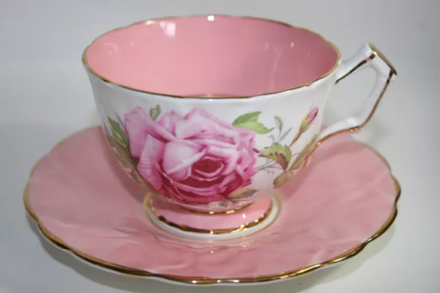 Lovely Vintage Aynsley porcelain Cup Saucer set - Pink*Petals with Roses