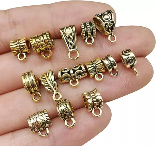 9 Colgantes Fianzas Joyería Colgador Antiguo Oro Colgante Dijes Surtido Lote Conjunto Mixto