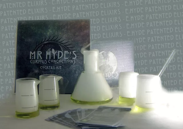 "50% OFF" Mr Hyde's Curious Concoctions glass Cocktail Kit - COCKTAIL GIFT SET