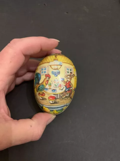 Vintage Paper Mache Easter Egg Candy Container Made Germany Democratic Republic