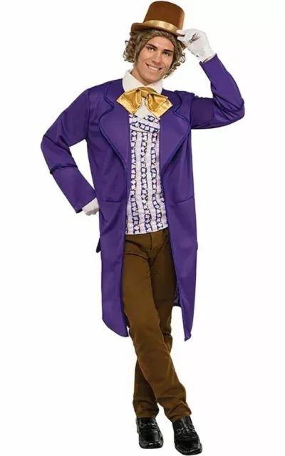 LICENZA DELUXE WILLY Wonka Chocolate Factory Adulto Mens Libro Costume  Settimana EUR 61,45 - PicClick IT