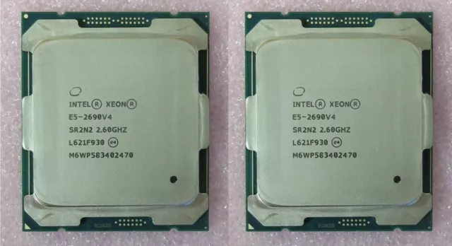 2 x Intel Xeon 14-Core E5-2690v4 2.6GHz 35MB Cache LGA2011-3 CPU Processor SR2N2