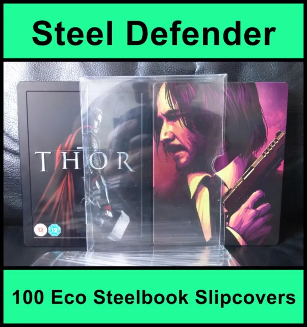 100 Premium Blu-Ray Steelbook Slipcovers / Protectors - Steel Defender GP2