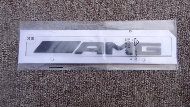 MERCEDES-BENZ A-CLASS GENUINE “Amg” Rear Boot 3D Matt Black Badge ...