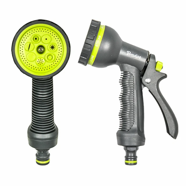 7 Funktionen Gartenbrause Brause Spritzbrause Handbrause Schlauchbrause grün