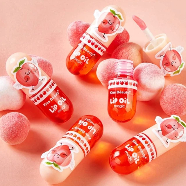 Gloss à lèvres aromatisé à la pêche Brillant à lèvres hydratant teinté