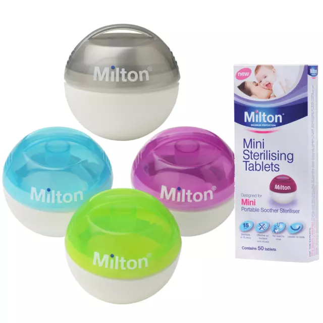Milton Mini Soother Travel Steriliser Fast Baby Dummy Compact Pod Sanitizer 2