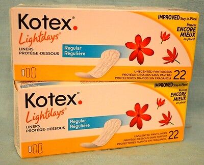 De colección Kotex Lightdays 2008 película utilería sellada nuevo con etiquetas pantiliners sin perfume 44 quilates