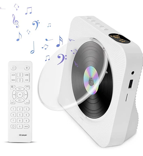 CD PLAYER WITH Bluetooth Desktop CD Players for Home with LCD Screen