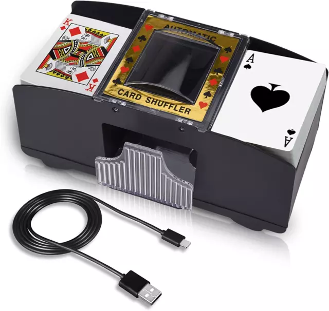 2 Deck Automatic Card Shuffler Playing For Casino Poker Cards Shuffle Machine