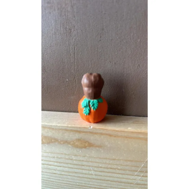 Vintage Hallmark Merry Miniature Halloween Owl on a Pumpkin Jack-O- Lantern 1993