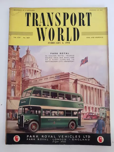 Transport World Newspaper Magazine Feb 6 1954 Vol Cxv(115) No. 3629