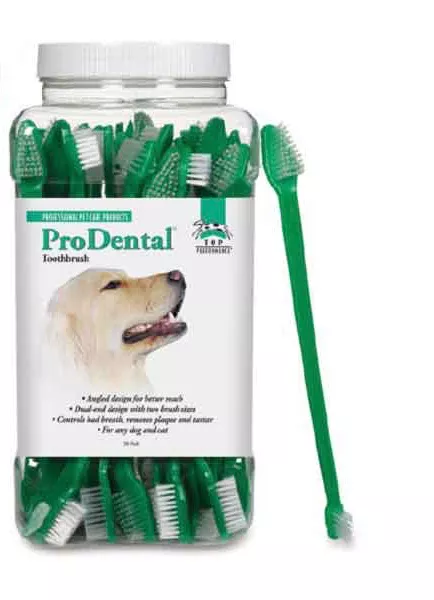 Dog Dental Toothbrush Cat Puppy Dual End  ProDental Bulk 2 5 10  20 30 50 ct