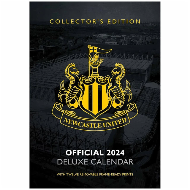NEWCASTLE UNITED FC Deluxe Calendar 2024 Official Merchandise Great