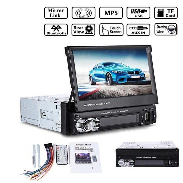Autoradio ctc-701 schermo 7 LCD alta definizione Bluetooth 50wx4 stereo auto