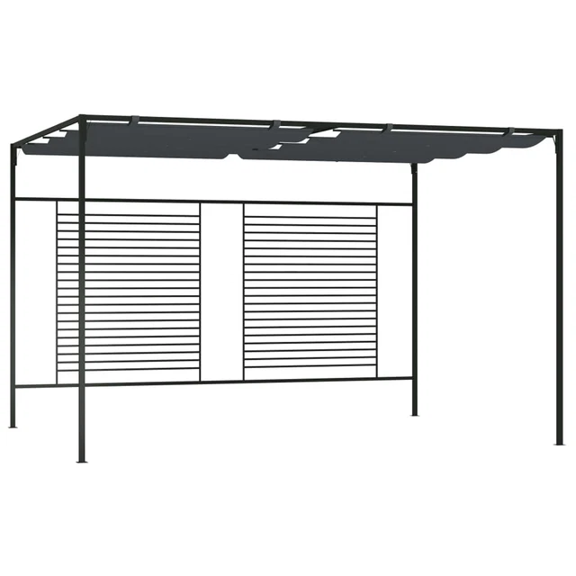 Pavillon mit Ausziehbarem Dach 4x3x2,3 m Anthrazit 180 g/m² W4T1