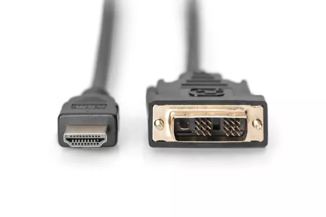 Digitus AK-330300-030-S 3.0m Type A Male - DVI-D(18+1) Male HDMI Adapter Cable -