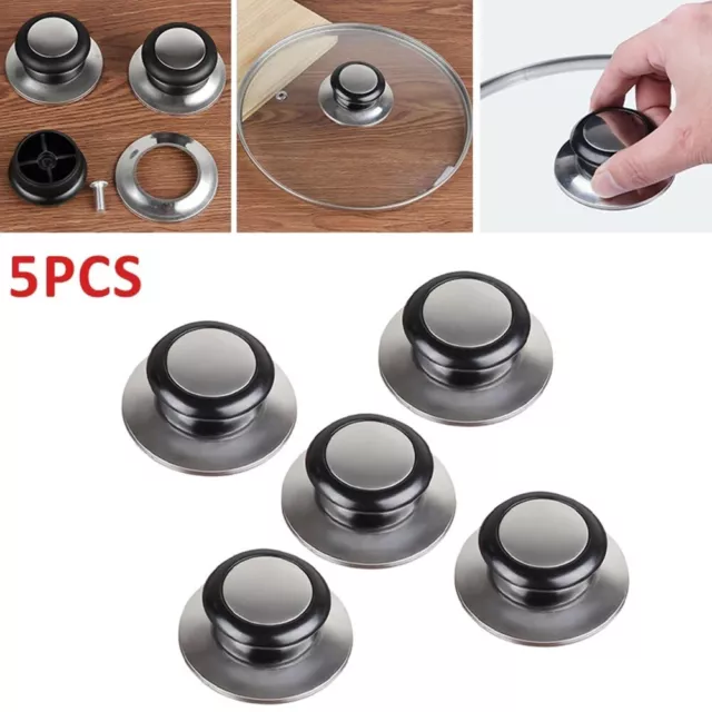 Reliable and Durable 5pcs Replacement Knob Handle for Glass Lid Pan Covers