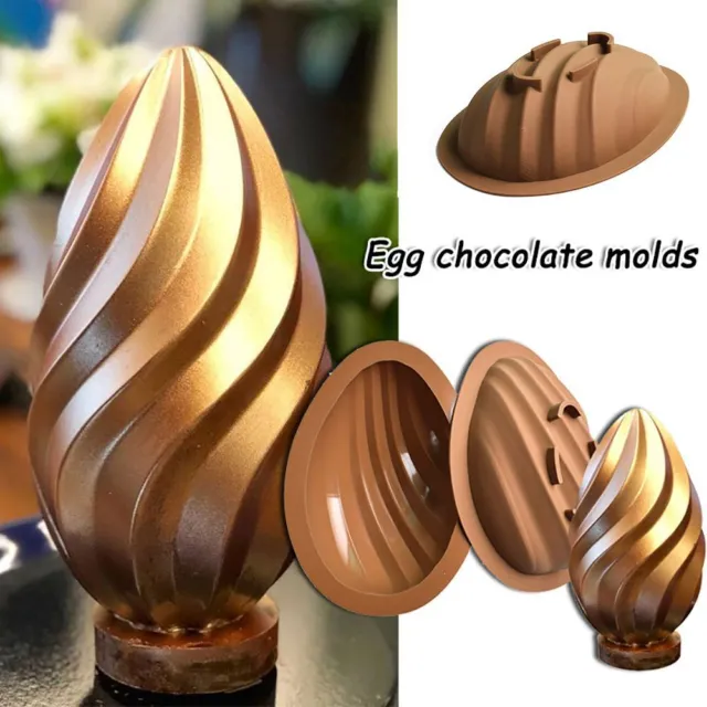 en silicone d'oeuf de Pâques Mousse Mousse Moule Moules à chocolat For 2PCS