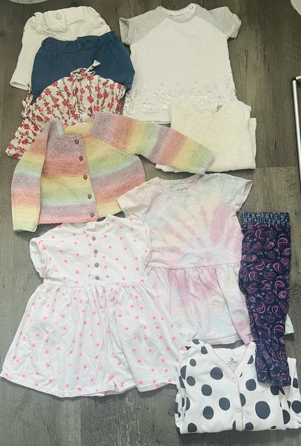 🌈 Baby girl 12-18 months bundle Next dresses cardigan short summer sleepsuits
