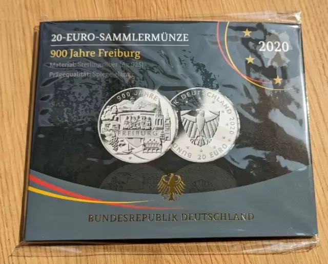 20 Euro Sammlermünze 900 Jahre Freiburg 2020