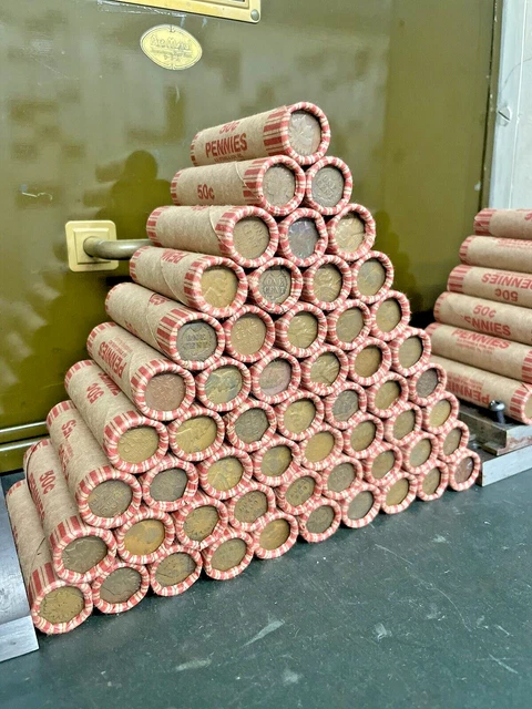 Wheat Penny Roll *Lot of 50 Coins* 1909-1958 Unsearched Estate Collection 