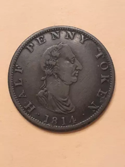 1814 Half Penny Token   Halifax    Payable By Carritt & Alport