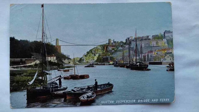 VINTAGE / ANTIQUE postcard,Suspension Bridge,Ferry,Clifton,Bristol,1910s - 1920s £9.88 - PicClick UK