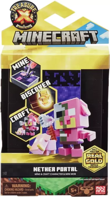 Treasure X Minecraft Nether Portal Pack Mine and Craft Character and Mini Mob